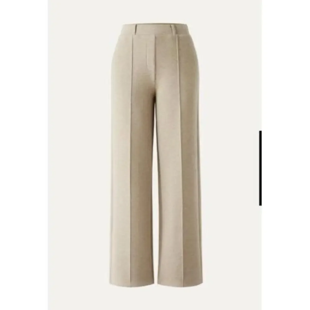 OGL, FuzzLuxe High Waisted Straight Leg  Pant Beige Womens Size XS - Picture 2 of 8